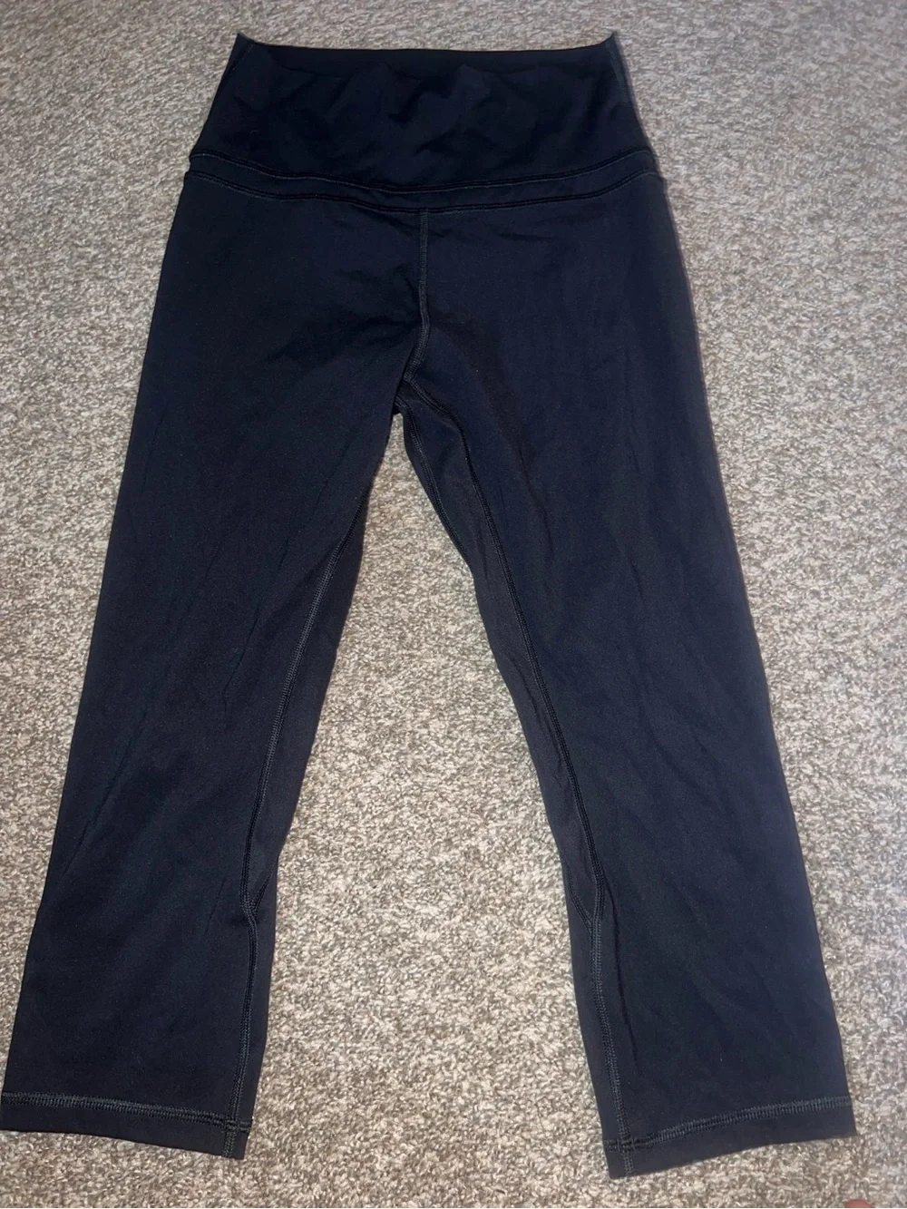 Balance Collection Black Cropped Capri Leggings Size Small High Rise Activewear - Picture 4 of 4